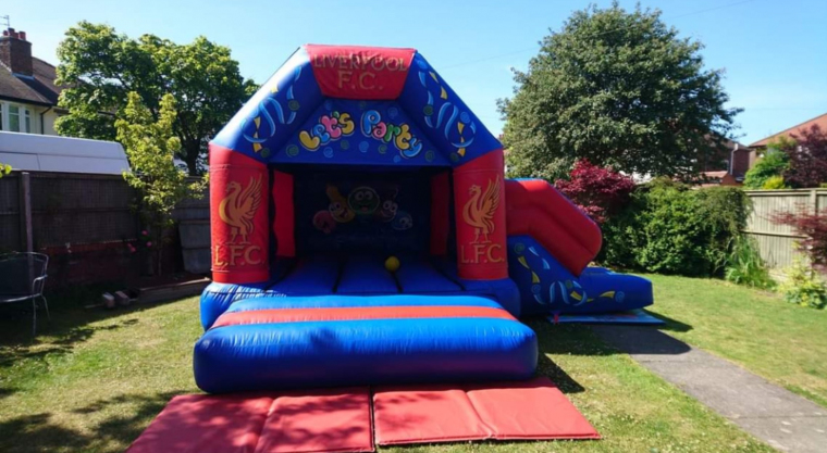 Liverpool Bouncy Castle With Side Slide – ABC Crazy Castles