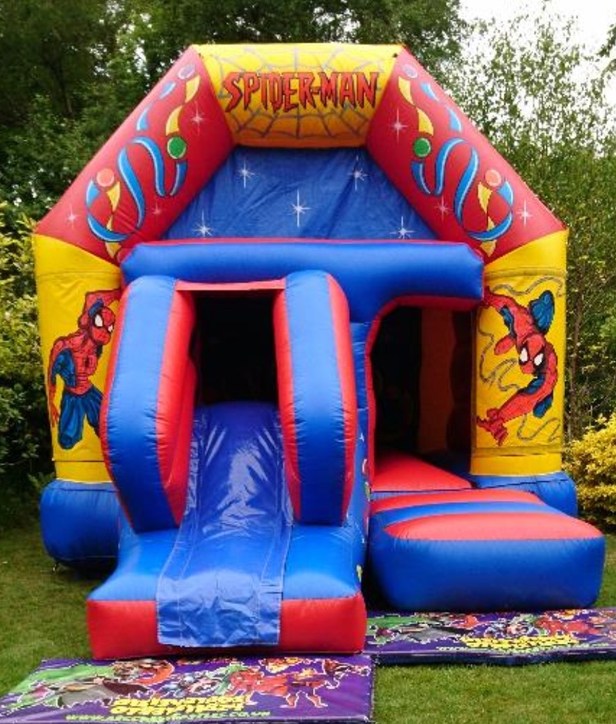 Spiderman Bouncy Castle With Front Slide