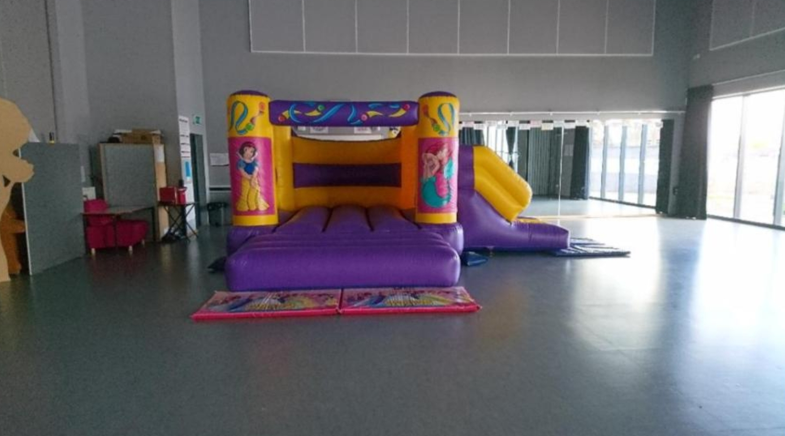 Indoor Only Castle Purple & Yellow With Side slide Princess