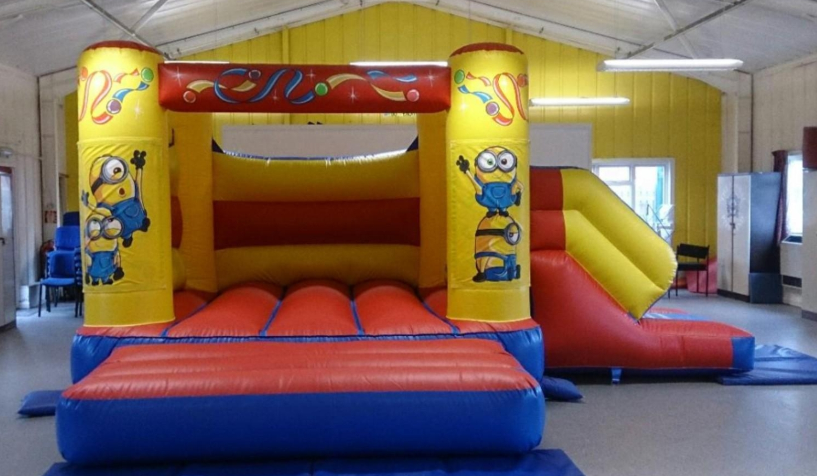 Indoor Only Castle Red & Yellow With Side Slide Minions