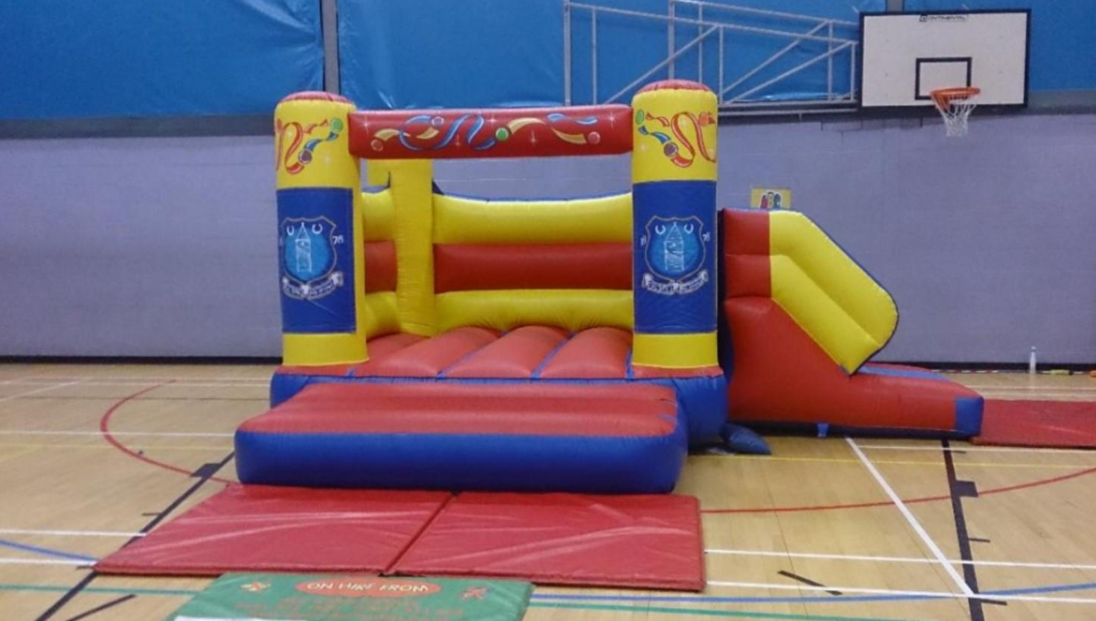 Indoor Only Castle Red & Yellow With Side Slide Everton