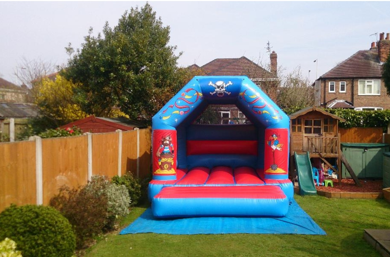 12 x 14 Red & Blue Pirate Bouncy Castle